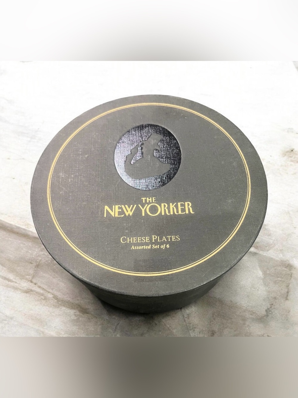 The New Yorker Black Cheese Plates Assorted Set of 6